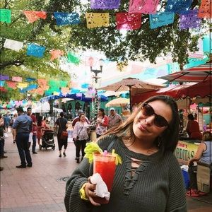 Olive green oversized knit sweater